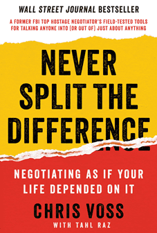 Cover of Never Split the Difference by Chris Voss and Tahl Raz